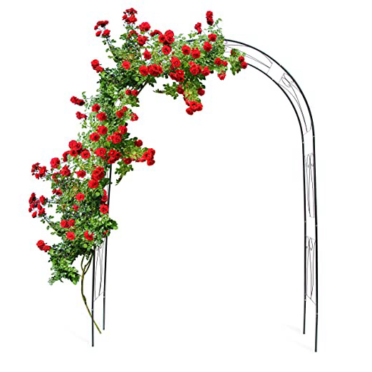 Relaxdays 10018869 - Arco de Metal, Enrejado, 233 x 153 x 39 cm, Color Verde Oscuro