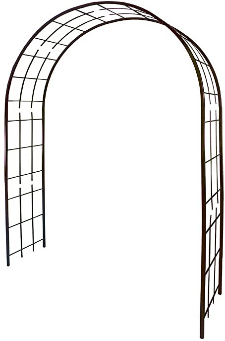 Louis Moulin Arco Diseño Enrejado, Hierro Envejecido, Marrón Chocolate, 180x50x250 cm, 3006