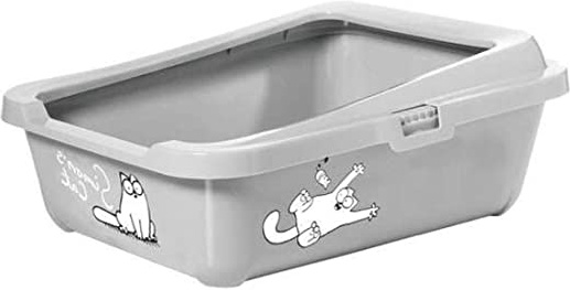 Karlie Simon 's Cat 51756 Cat Litter Caja 43 cm x 32 cm x 16 cm, Color Gris