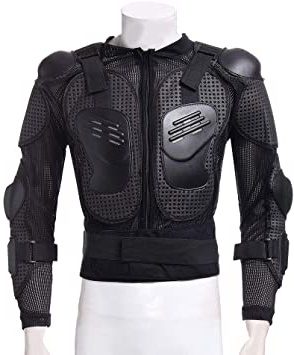 Kecheer Chaqueta de montar de motocicleta de cuerpo completo Armadura Protección de pecho de hombro de columna vertebral
