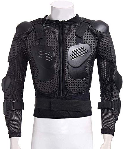 KKmoon - Chaqueta de protección para Motocross, ATV, con Protector de Espalda, para Hombre y Mujer, Color Negro, Talla M