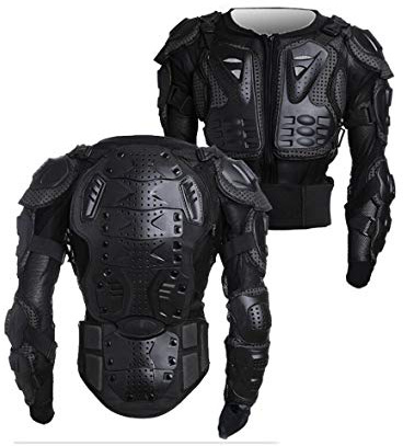 WILDKEN Chaqueta de Protección para Motocross Motos Ropa Protectora de Cuerpo Armadura Completo Profesional de Motocicleta Deportiva para Hombres Columna Vertebral Hombro Mujer Pecho (Negro, XL)