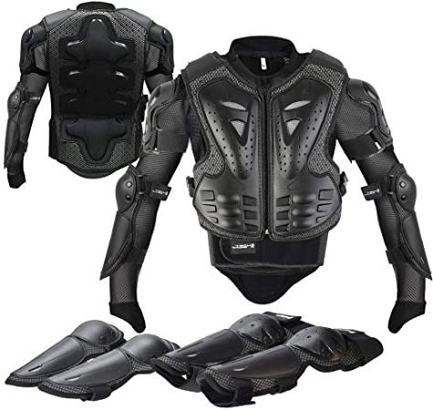 







Fansport 5 Piezas Piezas Conjunto de Equipo de Protección，Niños Rodillera Transpirable Protector de Pecho Chaqueta de Protección para Motocross, Ciclismo, Esquí, Patinaje






