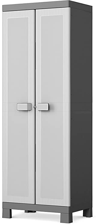 Keter Logico Armario Alto con 4 baldas, Negro/Gris, 182 x 65 x 45 cm