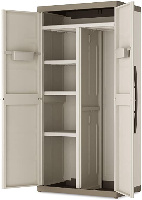 Keter Excellence Armario XL escobero, Arena/Gris