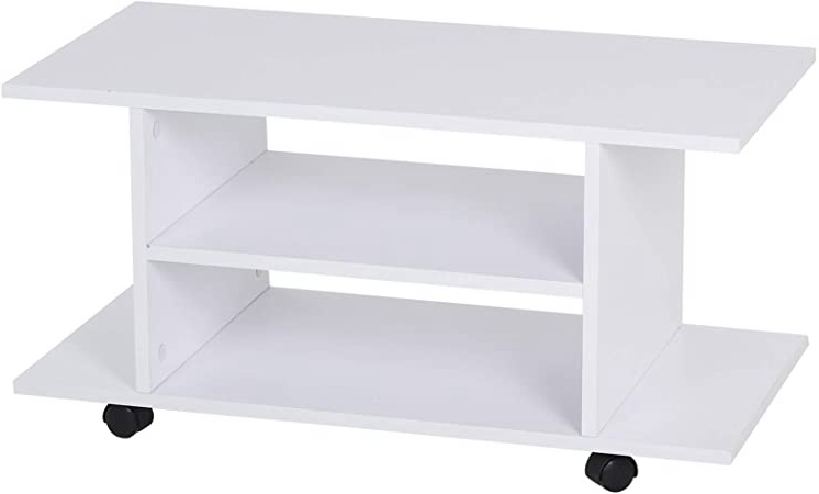 HOMCOM Mesa Armario móvil Mueble