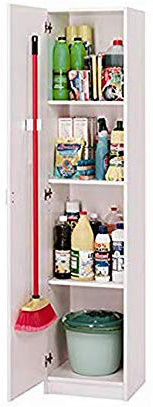 







HABITMOBEL Armario Mueble Multiusos, 1 Puerta, Escobero, Poco Fondo, con Colgadores INCLUIDOS






