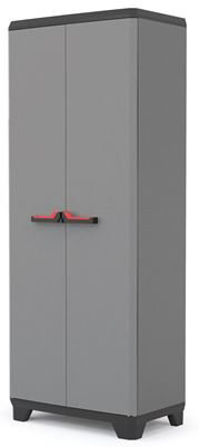 







Keter Stilo Armario escobero, Gris/Negro Tiradores en Rojo, 173 x 68 x 39 cm






