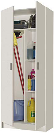 







Habitdesign 007142O - Armario Multiusos escobero de 2 Puertas, Color Blanco Mate, Medidas: 73 cm (Largo) x180 cm (Alto) x 37 cm (Fondo)






