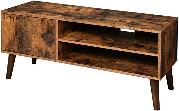 VASAGLE Armario Rústico para TV, Mesa para TV, Aparador bajo, Estilo Moderno, para Salón, Sala de Juegos, Escritorio, Marrón LTV09BX