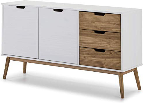 VS Venta-stock Aparador Java 3 cajones y 2 Puertas Blanco/Cera