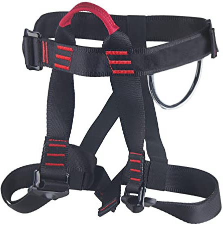 Top819. Arnés de escalada, arnés para mujer, hombre y niños, de medio cuerpo, con cinturones de seguridad, para alpinismo, salvamento en alta montaña, expedición, escalada en roca.