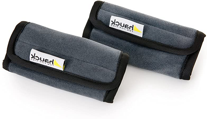 Hauck Smooth Me - Almohadilla acolchada para cochecito y silla de coche con cierre de velcro, 2 unidades, gris