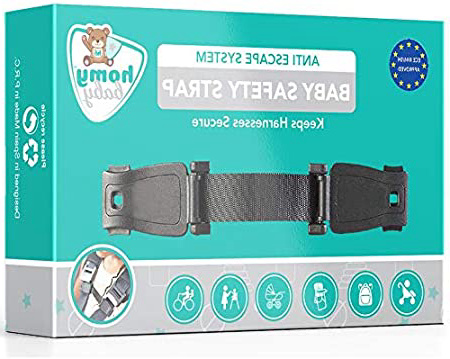 HOMYBABY Seguridad Bebes | Hebilla para Cinturon de Seguridad | Evita que el Niño Saque los Brazos del Arnés | Protector Arnes Bebe para Silla de Coche | Cierre Seguridad Bebe (Single)