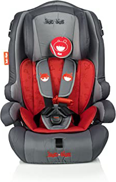 ZOE&JOE Scandinavian ZJ213 Silla de coche para niños - Grupos 1, 2 Y 3 de 9-36 kg gris y roja. Normativa Europea ECE R44/04