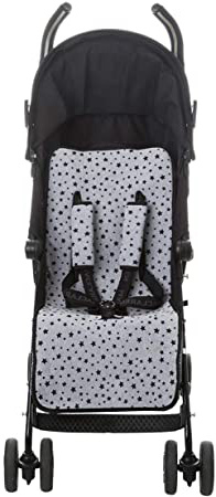 JANABEBE Colchoneta Universal para cochecito + Arneses Black Star
