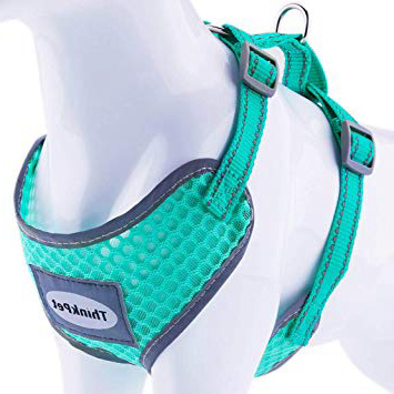 ThinkPet Arnés Perro Ajustable, Arnés Reflectante de Mallas Transpirables Arnés Chaleco para Cachorros Perros Pequeños Mediano