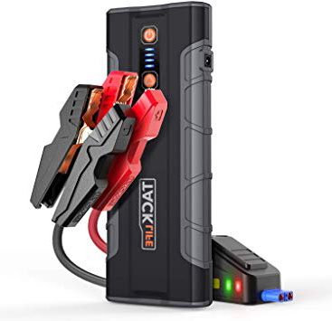 TACKLIFE T8 Max Arrancador de Coche - 1000A Pico 20000mAh Jump Starter, Batería Arrancador de Coche (Motor Todo Gas o Diesel Hasta 6.5L), Bateria Externa con Puertos de Carga Dual, LED Linterna