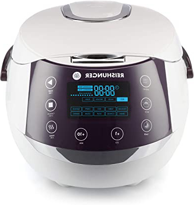 Reishunger - Hervidor de arroz/Arrocera Digital (1,5 l/860 W/220 V) Hervidor multifunción con 12 programas, con Temporizador y función de conservación del Calor - Arroz hasta para 8 Personas