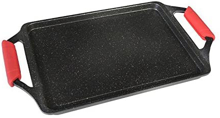 WECOOK! 10701 Bandeja Asadora inducción, Antiadherente Titanio, Negro, 43 x 25 cm, Set de 5 Piezas