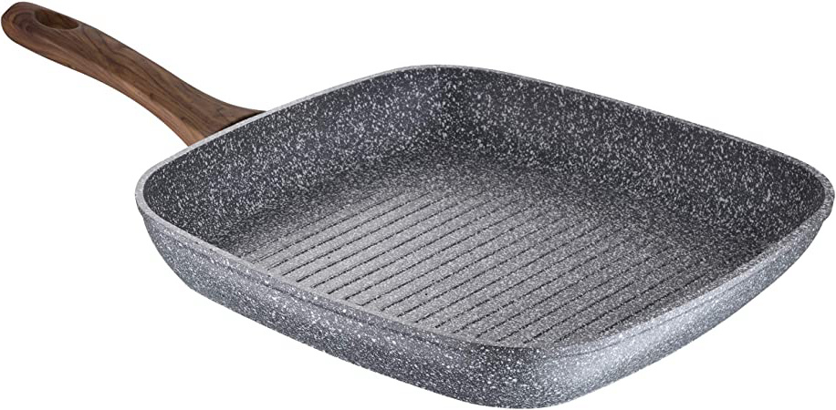 San Ignacio Q3244 Sartén asador 28x28cm Aluminio Forjado, Apta para inducción, Colección Daimiel de la Marca