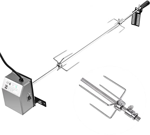 







MVPOWER Asador Electrico Giratorio Automático Pincho para Barbacoa de Acero Inoxidable Brocheta de 117cm con Motor






