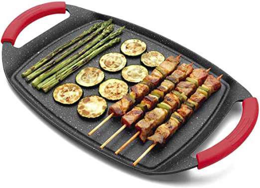 Lacor 25536 - Plancha Grill Eco Piedra, Negro, 37.5 x 23 x 4.5 cm