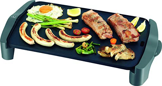 Jata GR555A Plancha de Asar Eléctrica, 2500 W, 0 Decibeles, Cerámica, Negro