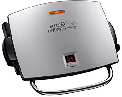 George Foreman Grill & Melt Family - Parrilla Eléctrica (Plancha Grill de 1550 W, Acero Inox, Gris) - ref. 14525-56