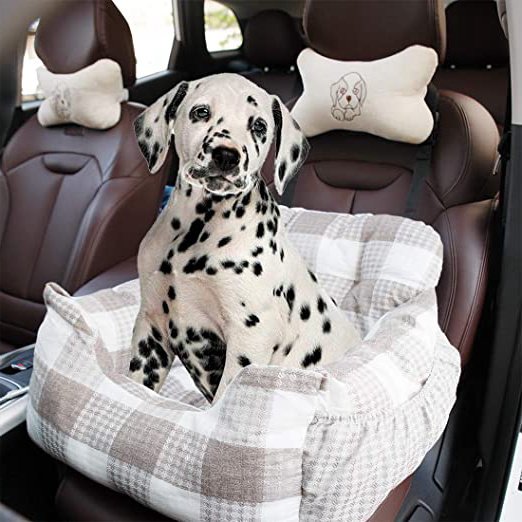 BO&CHAO Asiento Elevador para Perro, Asiento de Coche para Perros, Asiento de Coche para Mascotas, Apto para Todo Tipo de Coches, Cama para Perros Multifuncional