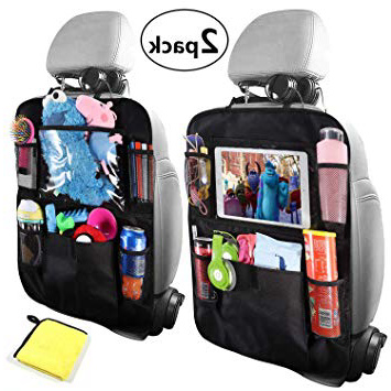 Organizadores para Coche, OKEECA Pack de 2 Kick Mats de Coche Organizador para Asientos de Coche, Universal Multi-Bolsillo Protector Trasero del Asiento de Coche para Niños