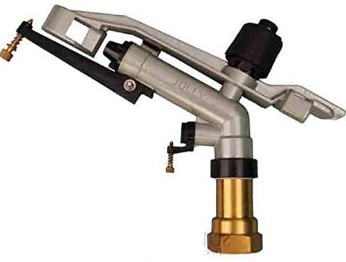 Suinga Cañón de riego Largo Alcance Jolly 1 1/4". Ángulo de riego 360º Circular. Alcance 17,5 a 29 MTS. Presión de Trabajo 1,5 a 5 Bar. onexión 1 1/4" Hembra. Fabricado en Metal