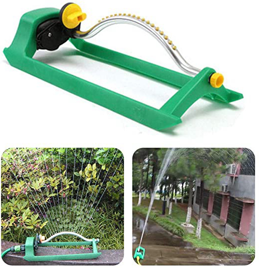 Gike Aspersores Aspersores de jardín para el hogar, aspersor oscilante para césped, riego, Manguera de tubería de jardín, Flujo de Agua con Conector, Herramientas de riego para Plantas