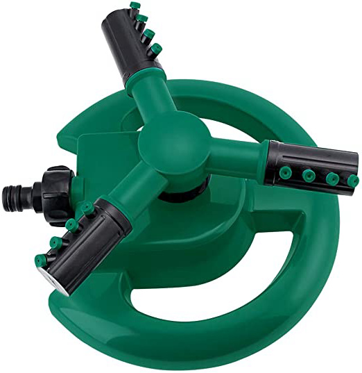 BUZIFU Aspersores de Jardín, Aspersores de Riego, Aspersor Giratorio 360°, Ideal para Regar el Jardín, Césped, Huerto, Huerta y Más, para Mantenerlos Fresco y Regado(Verde)