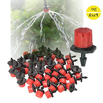 BluVast Micro Goteo Riego Automatico,Rociador de Agua,30 unids Ajustable Agua Dripper para Irrigación Riego Jardín Invernadero