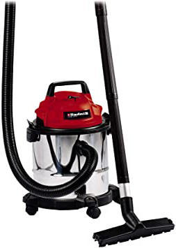 Einhell TC-VC 1812 S - Aspirador en seco y húmedo, 1250 W, 220-240 V, 50 Hz, 180 mbar, 78 dB (A), 12 l