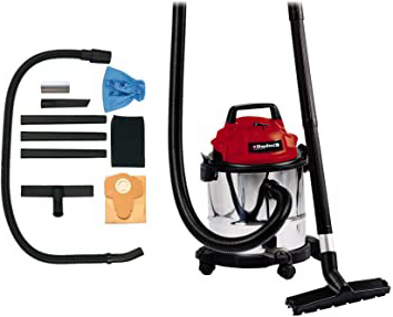 Einhell TC-VC 1812 S - Aspirador en seco y húmedo, 1250 W, 220-240 V, 50 Hz, 180 mbar, 78 dB (A), 12 l