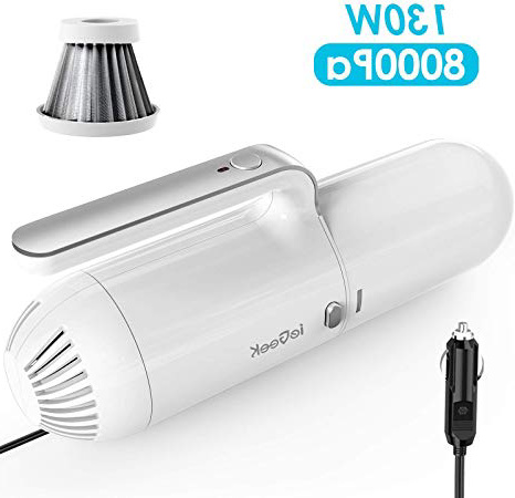 ieGeek Aspirador de Coche 8000 Pa, Versión Mejorada Aspiradora de Mano Potente con Cable de 4.5M DC 12V 130W, Aspirador Seco y Húmedo, con HEPA Filtro de Acero Inoxidable, 3 Boquillas