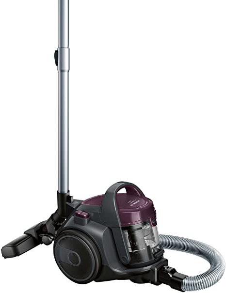 Bosch BGC05AAA1 Aspirador sin Bolsa, Diseño Ultra-Compacto, Filtro HEPA H12 Lavable, 700 W, 1.5 litros, 78 Decibelios, Violeta/Gris