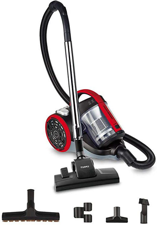 Polti Forzaspira C110_Plus Aspirador cicónico sin bolsa, 2 litros capacidad depósito de recogida, 800 W, 80 Decibelios, Rojo