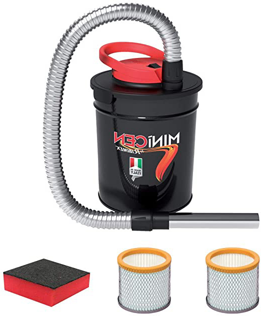 Aspirador de cenizas eléctrico Minicen - 800W de potencia – Capacidad 10 Lt - Doble filtro y esponja