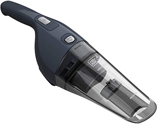 Black+Decker NVB-215-WA Aspirador de mano ciclónico inalámbrico, batería de litio, sólidos, 7.2 V, 11 W, 0.37 litros, 78 Decibelios, Gris