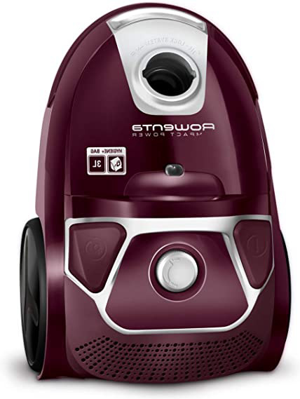 Rowenta Compact Power Morado RO3969EA - Aspirador trineo con bolsa de alta filtración y filtro permanente gran eficiencia, depósito de 3 L, cable de 6.2 m, accesorios de coche para más versatilidad