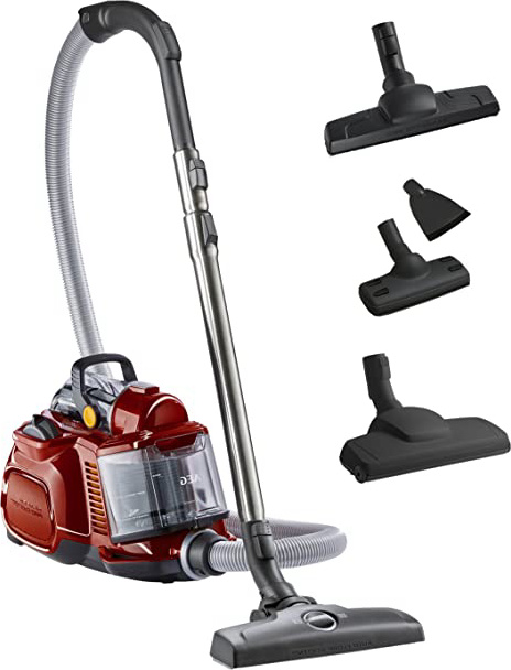 AEG LX7-2-CR-A Aspiradora de Trineo Sin Bolsa Cepillo Mascotas, Gran Filtración, Fácil Vaciado, Radio de acción de 9m, 72dB de Ruido, Cepillo Turbo, Cepillo Parquet, 750W,Depósito de 1.4L, Rojo