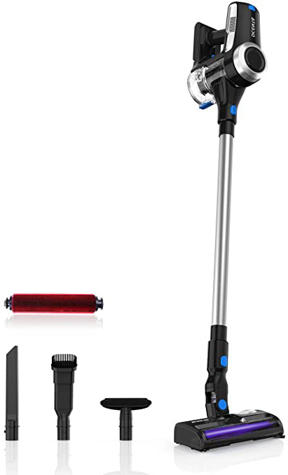 Dcenta Aspirador Sin Cable, Aspirador Ultraligera Escoba Vertical y de Mano 2 en 1, Aspirador 350W, Duración de la Batería es Larga