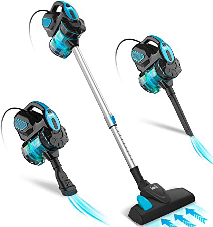 







INSE Aspirador con Cable, 3 En 1 Vertical y de Mano, Hogar Escopa Aspiradora, Poderosa Succión 18Kpa, 600W, 1L, Hepa Filtro Lavable, 3 Cepillos Ajustable [Clase de Eficiencia Energética A+] (Azul)






