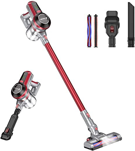 Hosome Aspiradora Escoba sin Cable 20Kpa 160W Aspiradoras Hogar 2 en 1 Aspiradora de Mano Fuerte Succión y Eficiente Filtración 2200mAh Batería para Pelos de Mascota Alfombra Piso y Autos