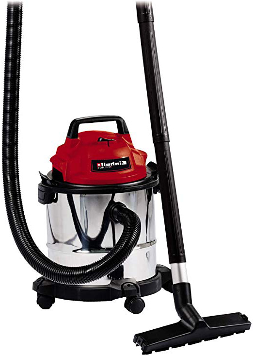 Einhell TC-VC 1812 S - Aspirador en seco y húmedo, 1250 W, 220-240 V, 50 Hz, 180 mbar, 78 dB (A), 12 l