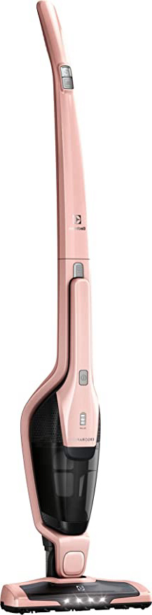 Electrolux eer73bp escoba eléctrica Ergorapido 2 IN 1, sin saco, doble filtro lavable, carga completa de sol 4 horas, Blush Pink