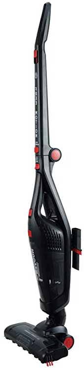 Hoover Freemotion FM18LI 2en1, Escoba sin Cable y Aspirador de Mano, Batería Litio, Posición Parking, Autonomía 35min, Filtros EPA, Color 18V, 0.5 litros, Negro Luxor/Rojo Race